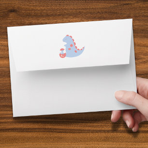 Dinosaur Circus Baby Shower Envelope