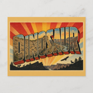 Dinosaur Colorado National Monument Canyon Fossil Postcard