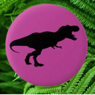 Dinosaur Colorful Pink  6 Cm Round Badge