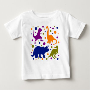 Dinosaur colourful polka dot baby kids baby T-Shirt