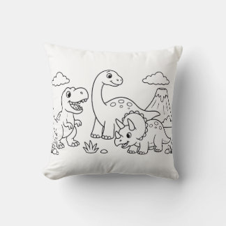Dinosaur Colouring Book Pillow | Kids Room Decor