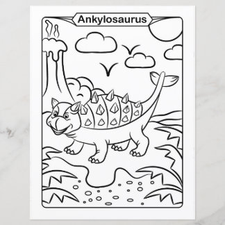 Dinosaur Colouring Page - Ankylosaurus