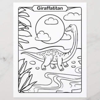Dinosaur Colouring Page - Giraffatitan