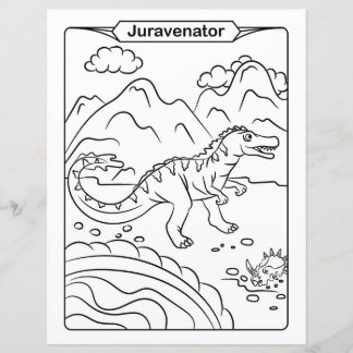 Dinosaur Colouring Page - Juravenator