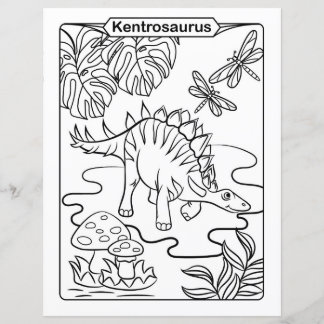 Dinosaur Colouring Page - Kentrosaurus