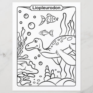 Dinosaur Colouring Page - Liopleurodon
