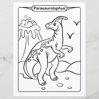 Dinosaur Colouring Page - Parasaurolophus