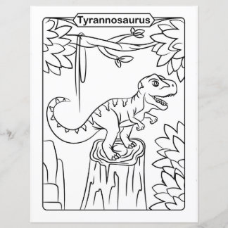 Dinosaur Colouring Page - Tyrannosaurus