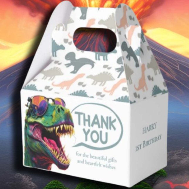 Dinosaur Cool Pastle Boy Favour Box (the best gifts for dinosaur lovers)