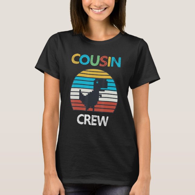 Dinosaur Cousin Crew  Toddler Girls Boys Squad Fam T-Shirt (Front)