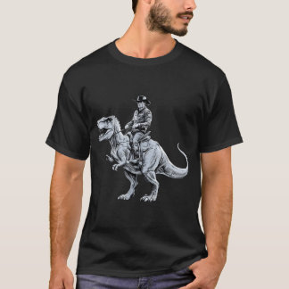 Dinosaur Cowboy Cowgirl Western Country  T-Shirt
