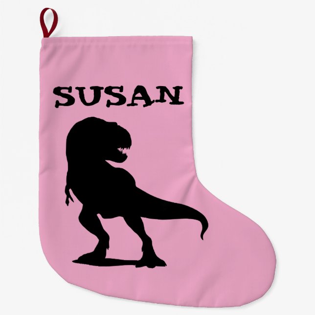 DINOSAUR CUSTOM CHRISTMAS STOCKING  (Front)
