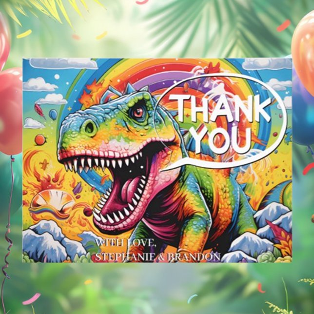 Dinosaur Cute Birthday Party Postcard (Adorable Dinosaur Birthday Party Postcard Design Ideas)