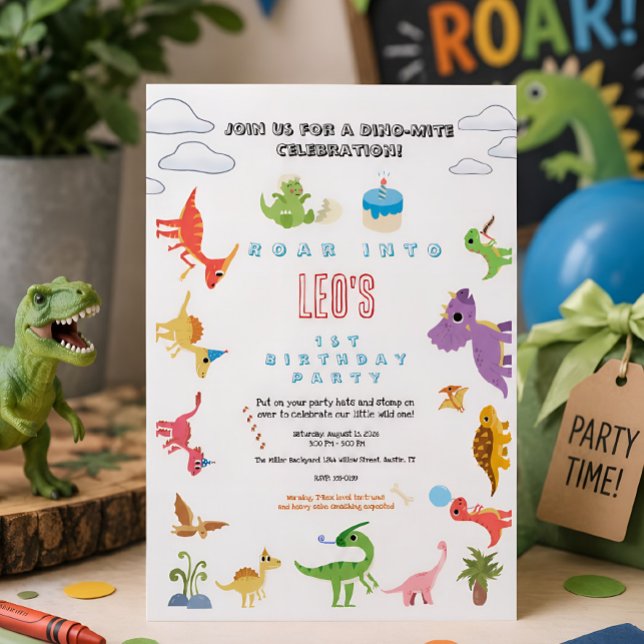 Dinosaur / Cute Dino Boy Birthday Invitation  (Creator Uploaded)