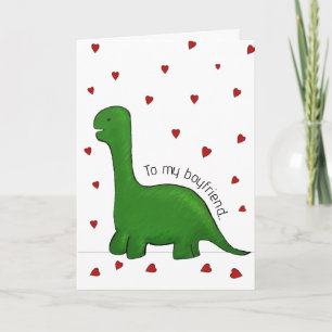 Dinosaur cute Valentine's Day boyfriend Card