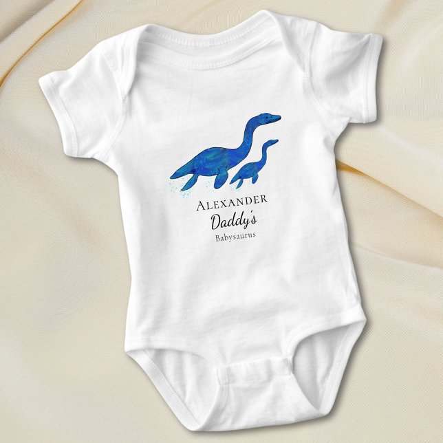 Dinosaur Dad and Baby Personalised  Bodysuit (Cute dinosaur personalized name dino dad and baby quote custom bodysuit )