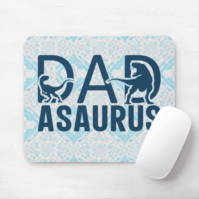 Dinosaur Dad Dad Asaurus Dino Lover T Rex Dad Dino Mouse Pad (With Mouse)
