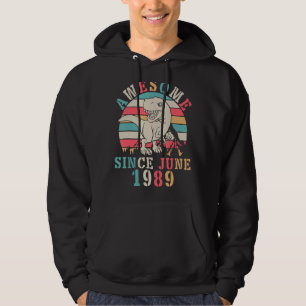 Dinosaur Dance Birthday 33 Years Old Awesome Since Hoodie