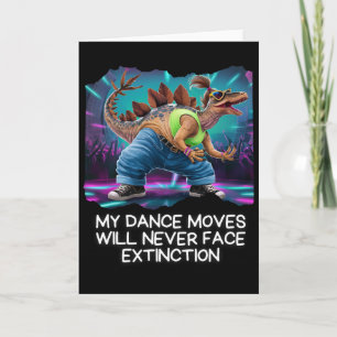 Dinosaur Dance Funny Dancing Dino  Card
