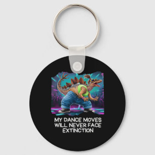 Dinosaur Dance Funny Dancing Dino  Key Ring