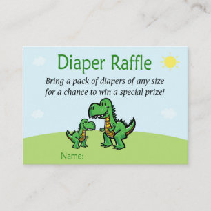 Dinosaur Diaper Raffle Tickets,Dino Diaper Raffle Place Card