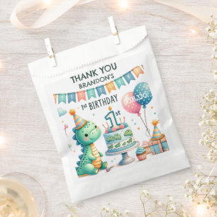 Dinosaur Dino 1st Birthday Party Favour Bags