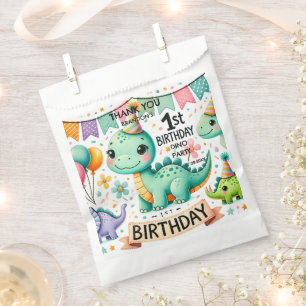 Dinosaur Dino 1st Birthday Party Favour Bags