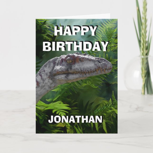 Dinosaur  Dino Jungle Card (Front)