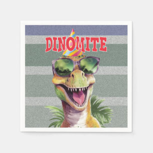 Dinosaur Dinomite Jurassic Birthday Party Napkin