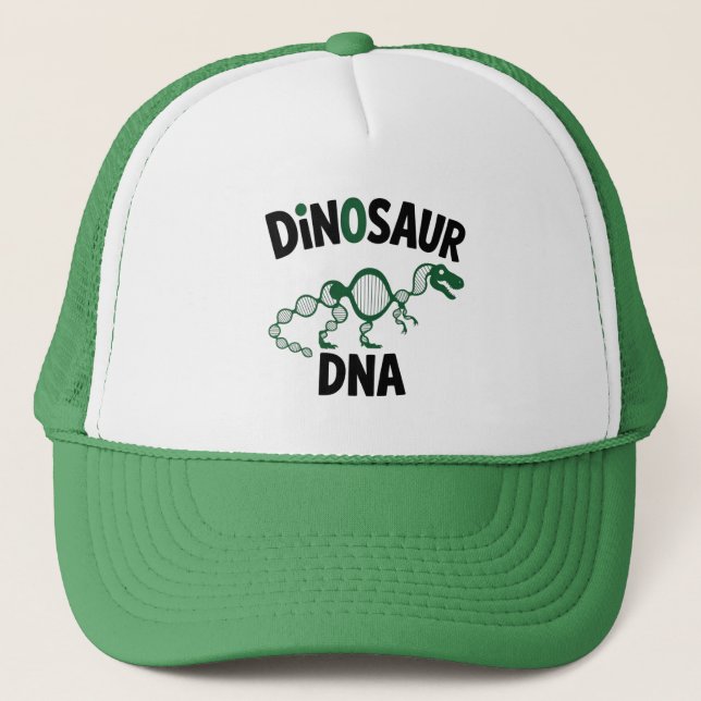 Dinosaur DNA - Genetic Prehistoric Design Trucker Hat (Front)