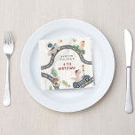 Dinosaur Driver Party Animals Kids Birthday Napkin<br><div class="desc">Our "Dinosaur Driver" collection for your nature theme kids birthday party with very cute dinosaur driver illustrations paired with nice typography. Check our store for more items from this collection.</div>