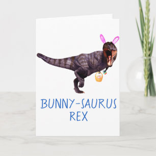Dinosaur Easter Bunny T Rex Tyrannosaurus Funny T Card