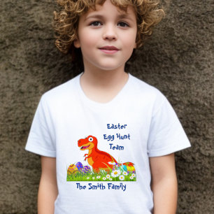 Dinosaur Easter Egg Hunt Team  T-Shirt