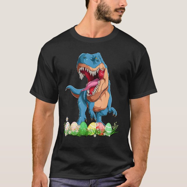 Dinosaur Easter Pyjamas Rex Easter Eggs Toddlers B T-Shirt (Front)