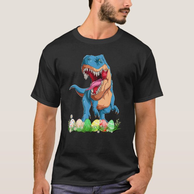 Dinosaur Easter Pyjamas Rex Easter Eggs Toddlers B T-Shirt (Front)