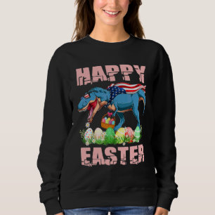 Dinosaur Easter Pyjamas T Rex Easter Eggs Boys Kid Sweatshirt