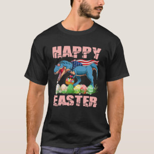Dinosaur Easter Pyjamas T Rex Easter Eggs Boys Kid T-Shirt
