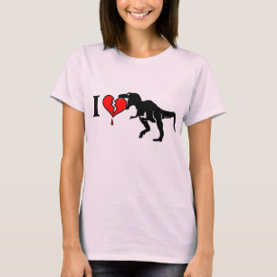 Dinosaur eat heart T-Shirt