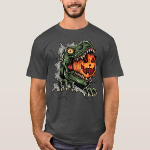 Dinosaur Eating Jack-o'-lantern T-Shirt
