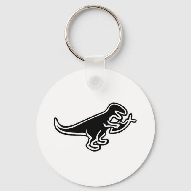 Dinosaur Eating Jesus Fish Key Ring (Front)