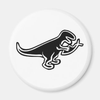 Dinosaur Eating Jesus Fish Magnet