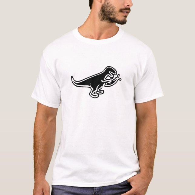 Dinosaur Eating Jesus Fish T-Shirt (Front)