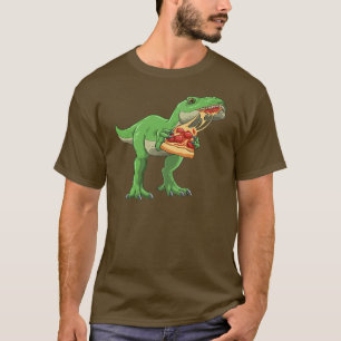 Dinosaur Eating Pizza Pizzasaurus Tre Food Lovers  T-Shirt