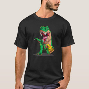 Dinosaur Eating Pizza Slice Pizzasaurus Dino Food T-Shirt
