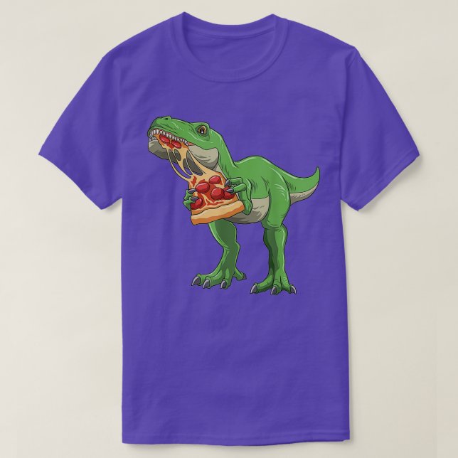 Dinosaur Eating Pizza TRex Pizza Lovers Pizzasauru T-Shirt (Design Front)