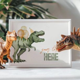 Dinosaur Editable Sign Card
