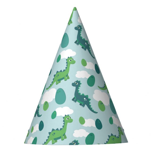 Dinosaur eggs birthday party hat for boys (Front)