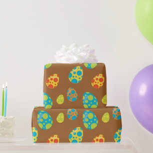 Dinosaur eggs Prehistoric kids party wrap Wrapping Paper