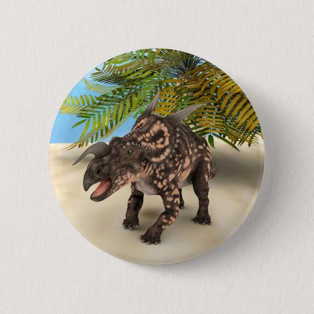 Dinosaur Einiosaurus 6 Cm Round Badge (Front)