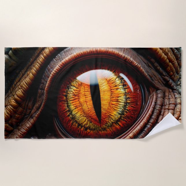 Dinosaur Eye Beach Towel (Front)